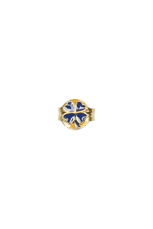 윌헬미나 가르시아 GOLD CLOVER STUD EARRING / BLM031-BLUE