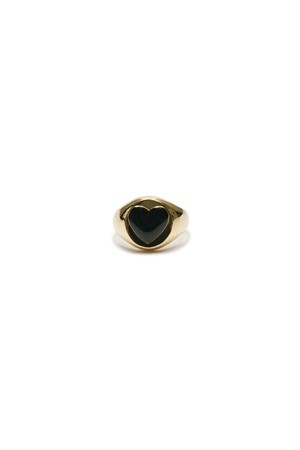 윌헬미나 가르시아 GOLD RED HEART RING / HRT003-BLACK