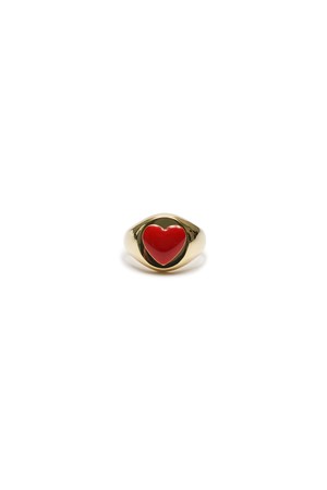 윌헬미나 가르시아 GOLD RED HEART RING / HRT003-RED