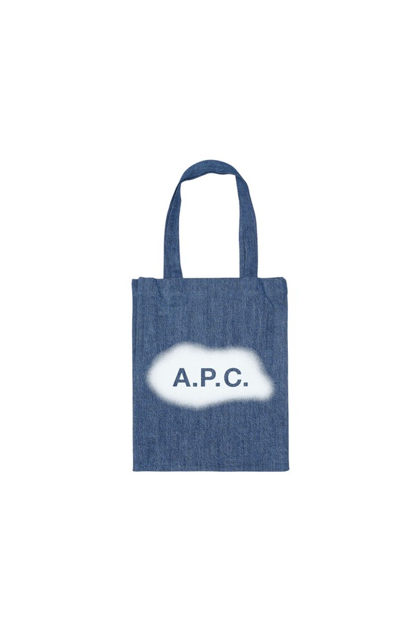 A.P.C. - 여성 가방 - 아페쎄 여성 APC 로고 토트백 블루 COGEKM61442-IAL