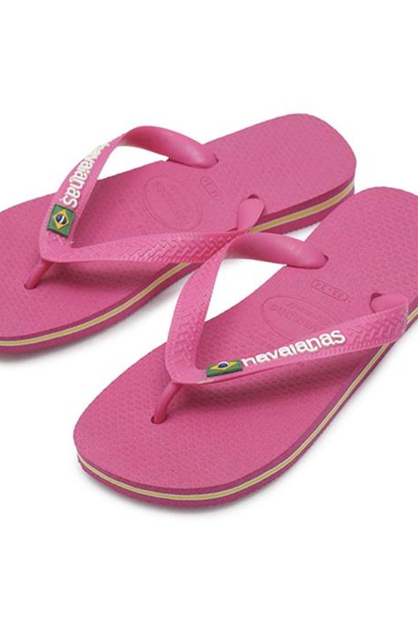 HAVAIANAS - 샌들/슬리퍼 - 하바이아나스 브라질 로고 핑크 4110850-0209