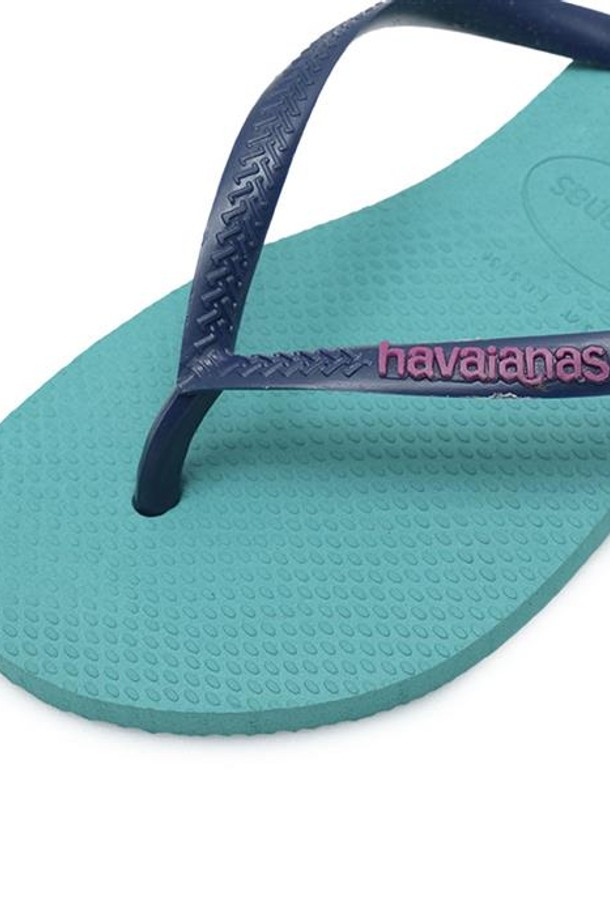 HAVAIANAS - 샌들/슬리퍼 - 하바이아나스 슬림 로고 팝업 그린 4119787-1407