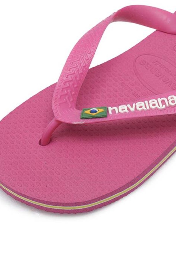 HAVAIANAS - 샌들/슬리퍼 - 하바이아나스 브라질 로고 핑크 4110850-0209