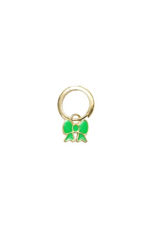 윌헬미나 가르시아 MINNIE BOW HOOP EARRING/ SS22015-GREEN