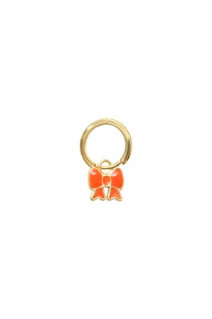 윌헬미나 가르시아 MINNIE BOW HOOP EARRING/ SS22015-ORANGE