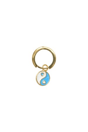 윌헬미나가르시아 GOLD YIN/YANG EARRING/ YY007-BLUE