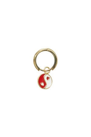 윌헬미나 가르시아 GOLD YIN/YANG EARRING/ YY007-RED