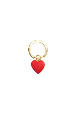 윌헬미나 가르시아 GOLD HEART EARRING/ HRT005-RED