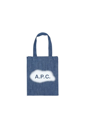 아페쎄 여성 APC 로고 토트백 블루 COGEKM61442-IAL