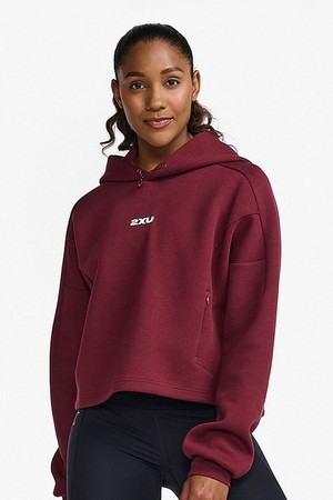 (여성) 폼 크롭 후디 _WR6996ATRU-WHT