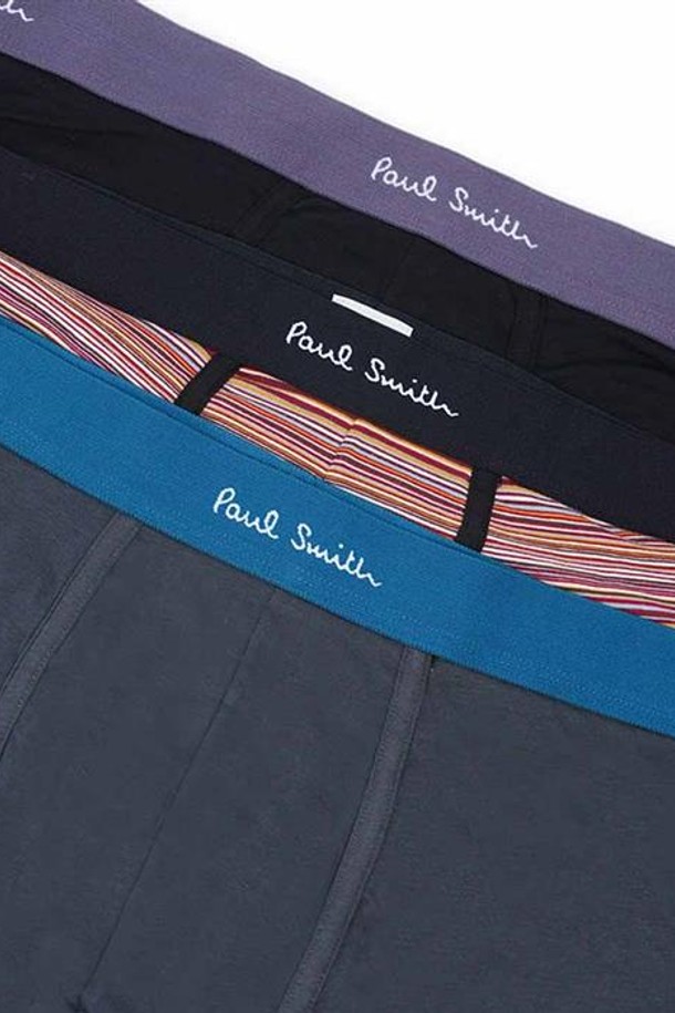 Paul Smith - 언더웨어 - 폴스미스 남성 로고 웨이스트 밴드 트렁크 3팩 언더웨어 M1A914M3PK42-1A