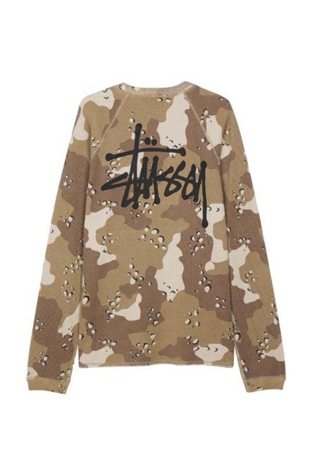 STUSSY - 긴팔티셔츠 - 스투시 래글런 써멀 롱슬리브 데저트 카모 1140356-1006