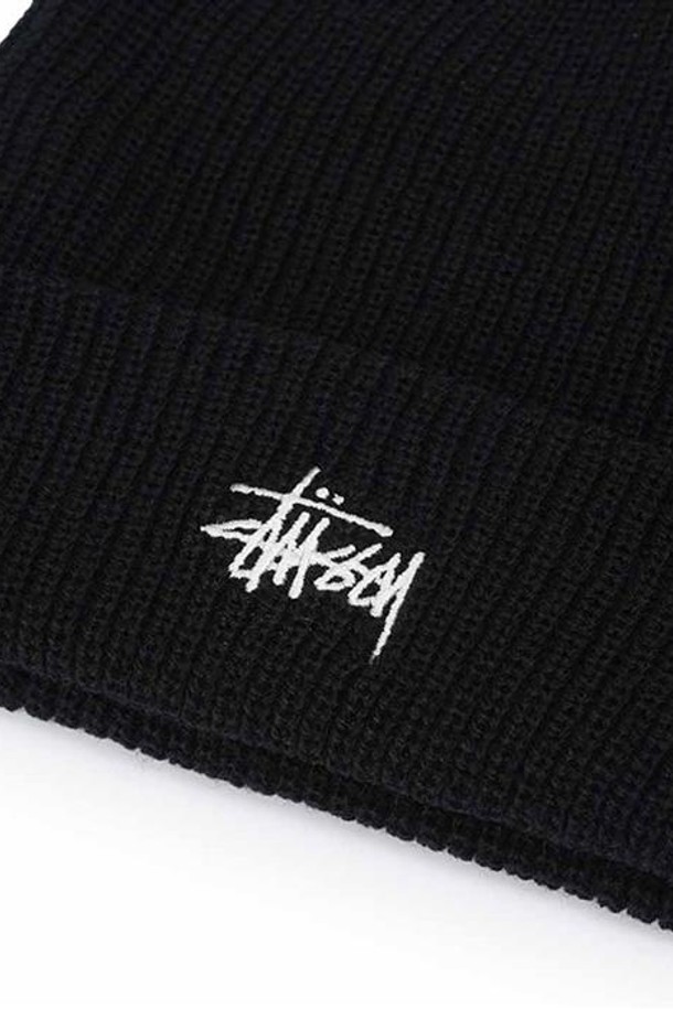 STUSSY - 모자 - 스투시 베이직 커프 비니 블랙 1321019-0001