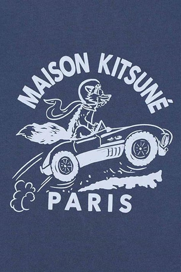 MAISON KITSUNE - 반팔셔츠 - 메종키츠네 여성 레이싱 폭스 컴포트 반팔티셔츠 네이비 MW00112KJ0008-P476