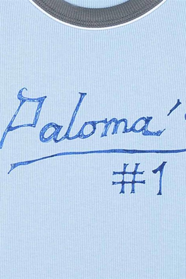 PALOMAWOOL -  - 팔로마울 여성 PALOMA 로고 프린트 탱크 탑 스카이블루 SD7901