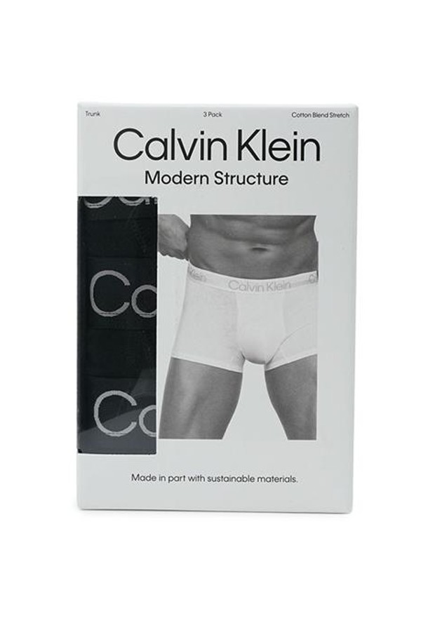 Calvin Klein - 언더웨어 - 캘빈클라인 코튼블렌드 트렁크 3팩 블랙 NB2970A7V1