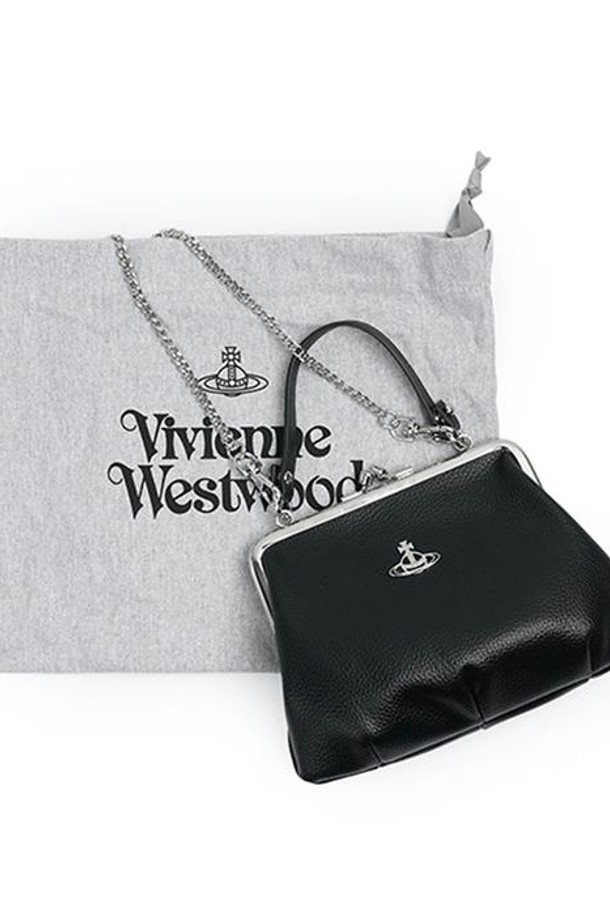 Vivienne Westwood - 크로스백 - 비비안웨스트우드 여성 그레니 프레임 펄스 토트백 블랙 4B010006W-S000D-N403