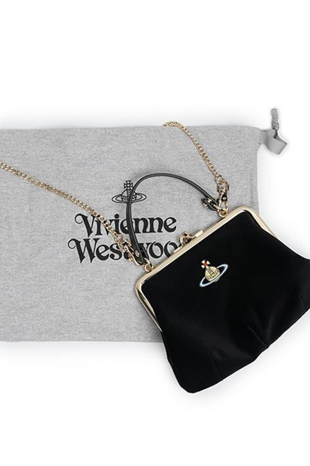 Vivienne Westwood - 크로스백 - 비비안웨스트우드 여성 그레니 프레임 펄스 백 블랙 4B01000BW-W00ZL-N401