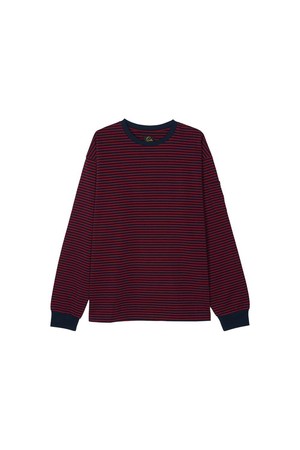 니들스 남성 L/S 크루넥 티셔츠 네이비/레드 PU295-C-NAVY/RED