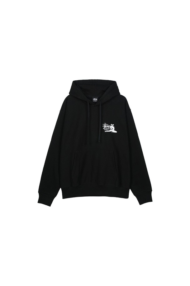 STUSSY - 후디 - 스투시 릴렉스 후드 블랙 1925055-0001