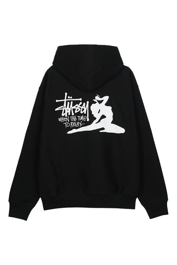 STUSSY - 후디 - 스투시 릴렉스 후드 블랙 1925055-0001