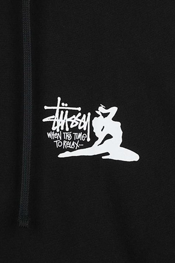 STUSSY - 후디 - 스투시 릴렉스 후드 블랙 1925055-0001