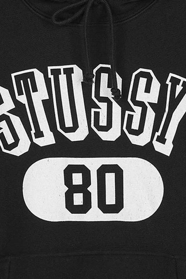 STUSSY - 후디 - 스투시 80 릴렉스 후드 워시드블랙 118561-0034