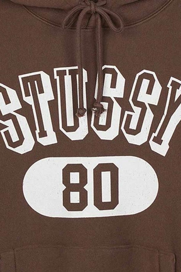 STUSSY - 후디 - 스투시 80 릴렉스 후드 브라운 118561-1001