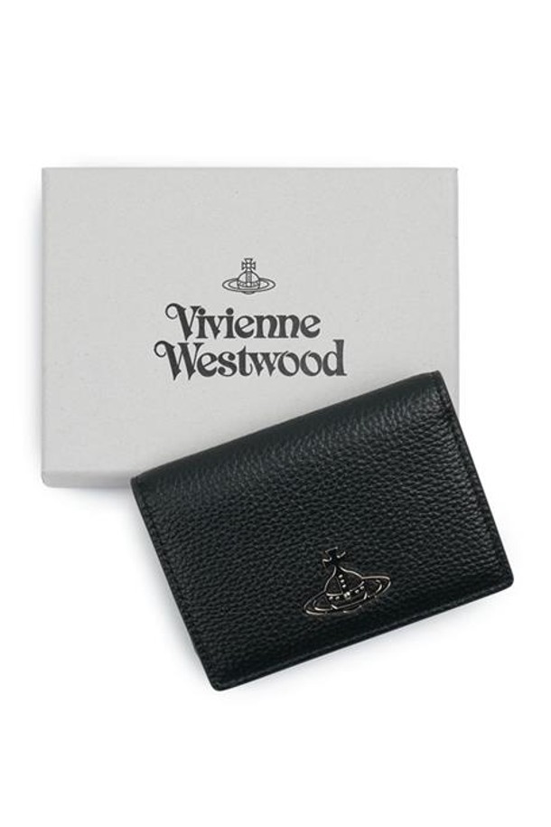 Vivienne Westwood - 반지갑 - 비비안웨스트우드 여성 ORB 로고 카드 홀더 블랙 54020007U-S000D-N403