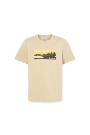 남성 로고 캐주얼 반팔티 베이지_TB0A2QGQDH41