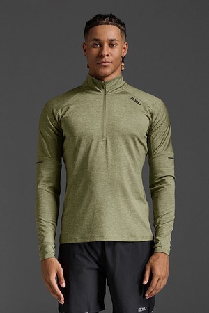 (남성)에어로 1/2 긴팔티 카키_MR7244AHTG-BRF