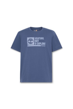 남성 프론트 그래픽 반소매 티셔츠 블루_TB0A5S7XEYO1