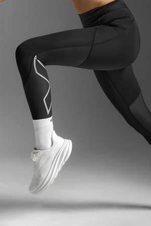 (여성) 에어로 매쉬 하이 라이즈 컴프레션 타이즈 WA7378BBLK-SRF