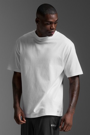 (공용) EZ 오버사이즈드 오가닉 코튼 티셔츠_UR7617AWHT-WHT