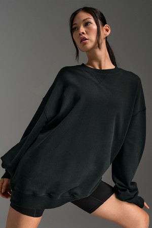 (공용) EZ 오버사이즈드 오가닉 코튼 크루_UR7615ABLK-BLK