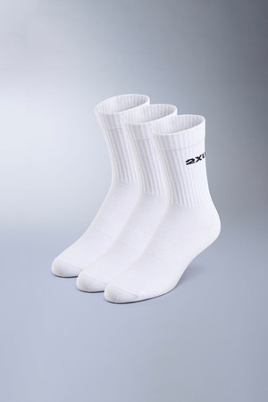 (공용) 코튼 크루 삭스 3 팩_UQ7639EWHT-BLK