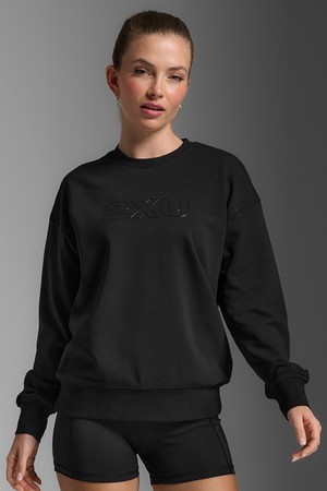 (여성) 폼 프렌치 테리 맨투맨 _WR7384ABLK-WHT