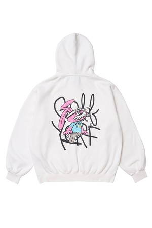 YORF HOODIE PIGMENT DYEING MASTER RABBIT_WHITE-a