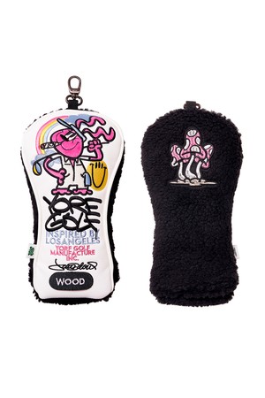 HEAD COVER WONDER RABBIT WOOD_WHITE-a