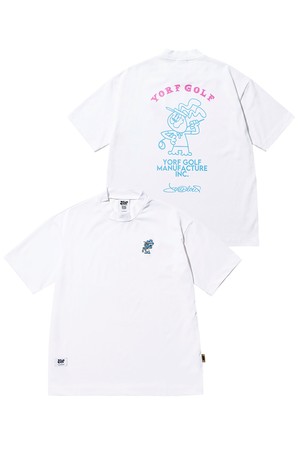 SHORT SLEEVE MOCK NECK W RABBIT 욜프 반팔티 모크넥 W래빗_WHITE-a