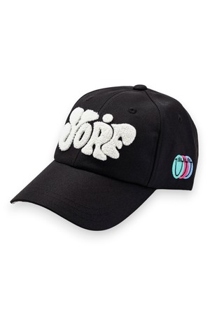 LOGO BOUCLE EMBROIDERY CAP 욜프 로고 부클 자수 캡_BLACK-a