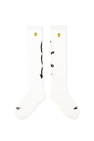 LONG SOCKS LOGO 욜프 롱삭스 로고_WHITE-a