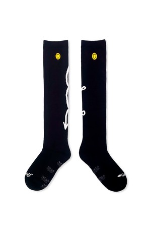 LONG SOCKS LOGO 욜프 롱삭스 로고_BLACK-a