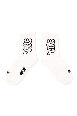 WOMEN FIELD SOCKS LOGO 욜프 여성필드삭스 로고_WHITE-a