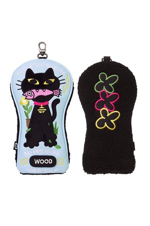 HEAD COVER BLACK PANTHER WOOD 욜프 헤드커버 블랙팬서 우드_BLUE-a