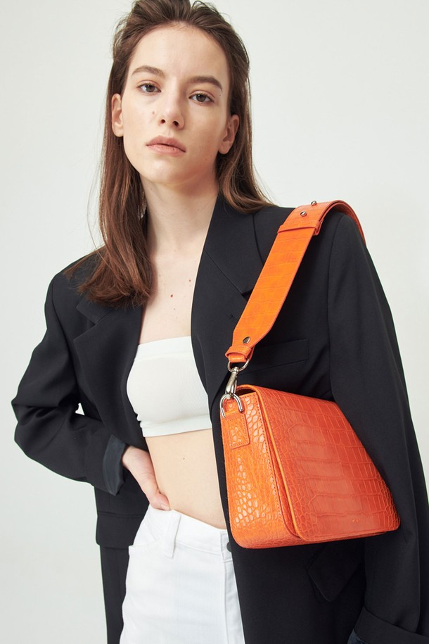 DU MATIN - 숄더백 - MINE BAG CROC ORANGE