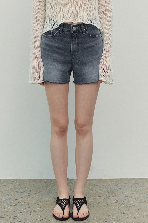 Neev - 쇼트팬츠 - Eclipse Washing Denim Shorts (Black)