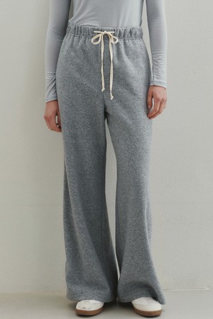 Easy Wide Boucle Sweat Pants (Melange Gray)