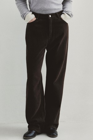 Cozy Wide Cotton Pants (Brown)