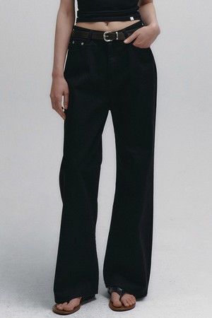 Mood Wide Cotton Pants (Black)